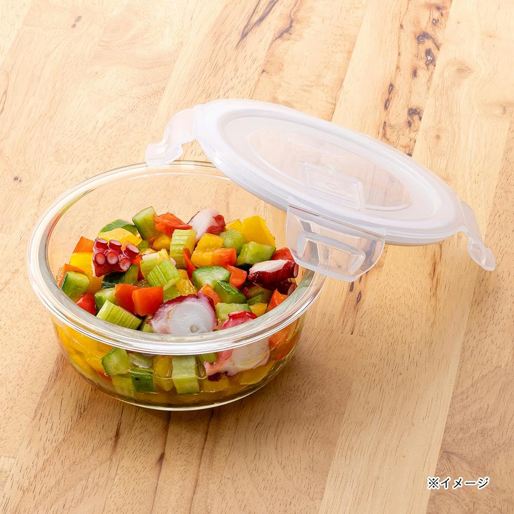 Amazon｜カインズ(CAINZ) 耐熱ガラス保存容器 丸形 390ml｜保存容器